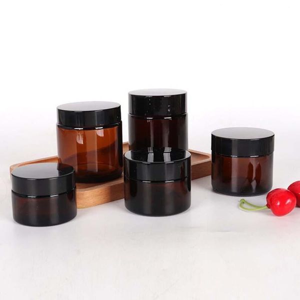 

glass cosmetic jars 5g-100g empty eye cream gel bottle containers packing refillable bottles makeup tool storage jar 0234pack