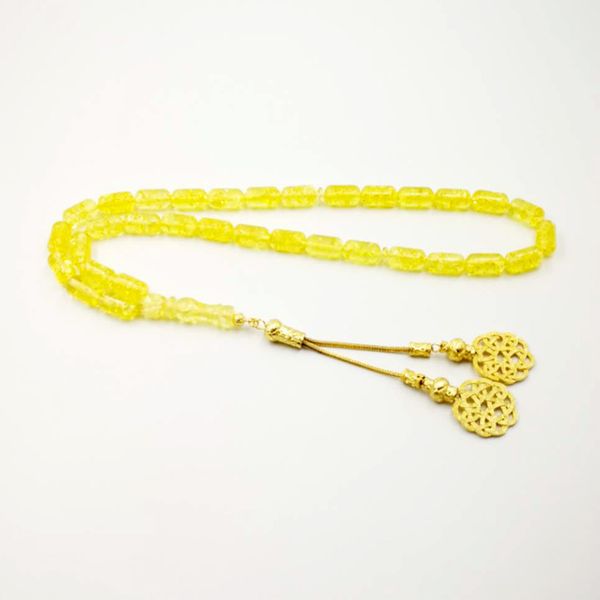 

golden resin tasbih with luxury metal tassels muslim rosary bracelet 33 bead ramadan gift for eid or birthday present, Black