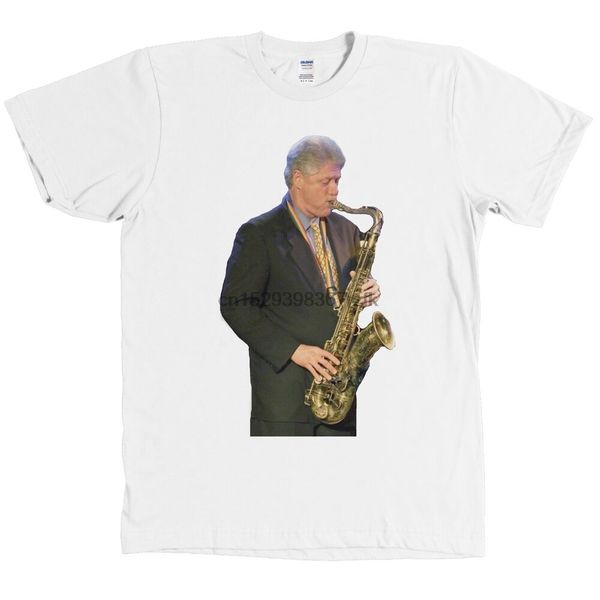 

bill clinton playing saxophone shirt democrat hillary president tee - new