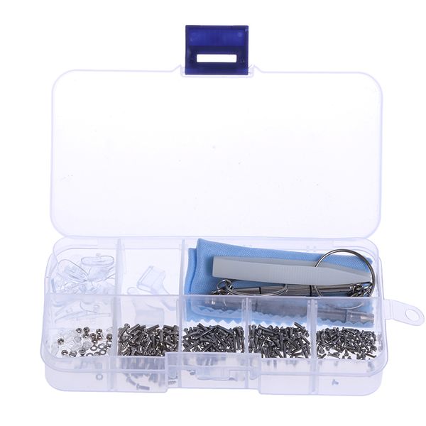 

eyeglasses sun glasses screws sets nuts nose pad optical repair tool parts assorted kit, Silver