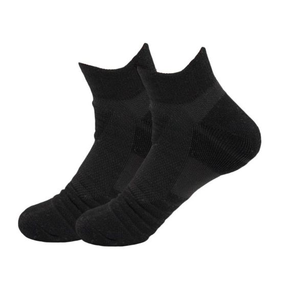 

men's socks men training jogging soft ankle high non slip cycling sweat absorbing thicken ski elastic sport outdoor activities daily, Black