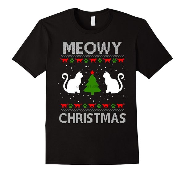 

котик meowy рождество гадкий рождество свитер стиль t shirt 2019 новый чистый хлопок короткие рукава hip hop моды мужская футболка