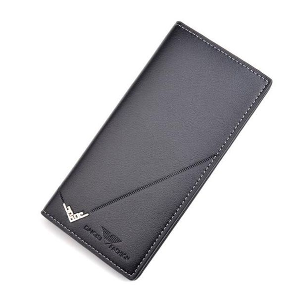 

men's wallet men's long section thin section youth soft wallet 3 fold multi-card position large capacity fashion new, Red;black