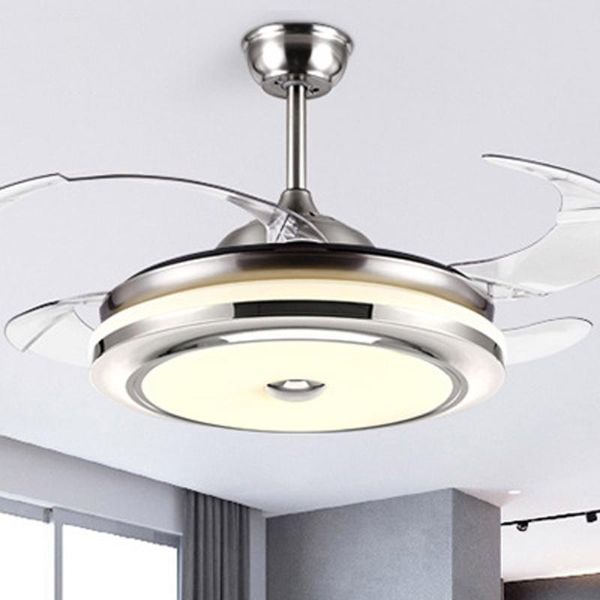 

electric fans ceiling lights acrylic leaf led 110v/220v 36/42 inch for factory office livingroom parlor