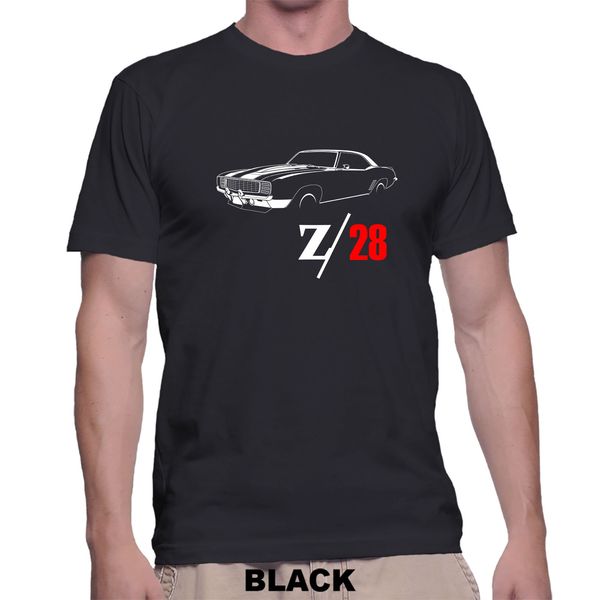 

2019 short sleeve cotton man clothing 1969 camaro z28 muscle car vintage men's fashion multiple color t shirts