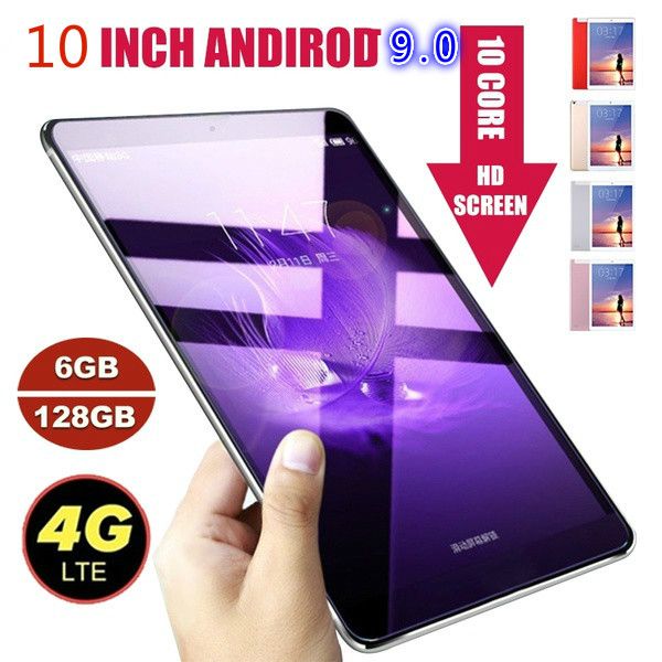 

tablet pc 2021 andriod 8.0 ten core 6g 10 inches screen original dual sim 4g phone mic wifi ram+128g