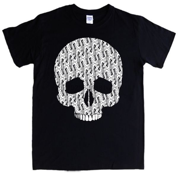 

guitar череп футболки s- 5xl скелета породы металлических кости электрических men дадут kids