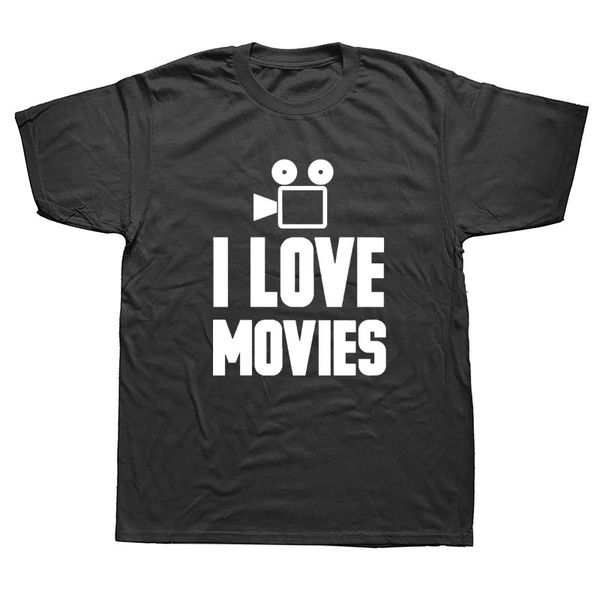 

new summer i love movies film funny birthday t shirts men short sleeve cotton t-shirt man clothing
