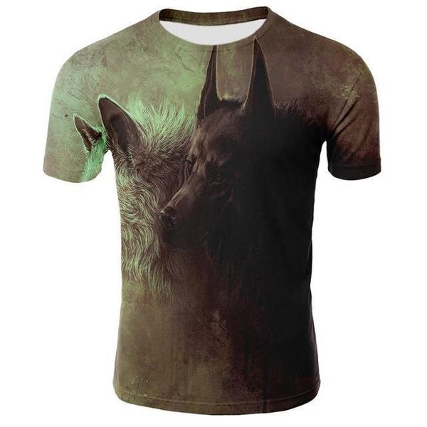 

animal male wolf 3d print shirts anime anime plus size men clothing