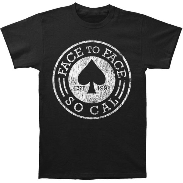

2019 tees summer style t shirt funny t-shirt men short face to face men's spade t shirt black summer cool tee