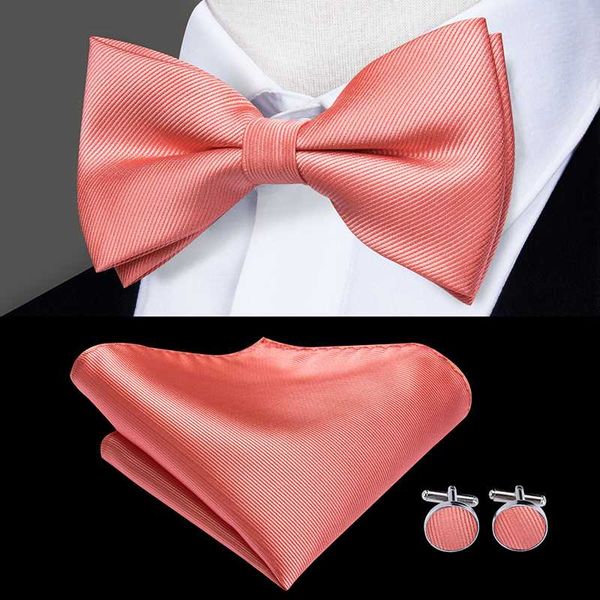 

bow ties hi-tie classic men's wedding party for men fashion sliver pink floral bowtie hanky cufflinks set 100% silk tie, Black;gray