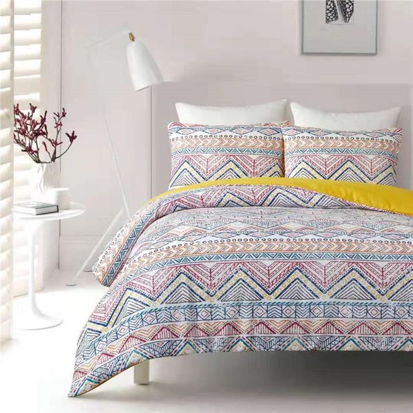 

fashion bohemian duvet cover & pillow shams set brushed fabric super soft comforter covers  king 2 size bedding set