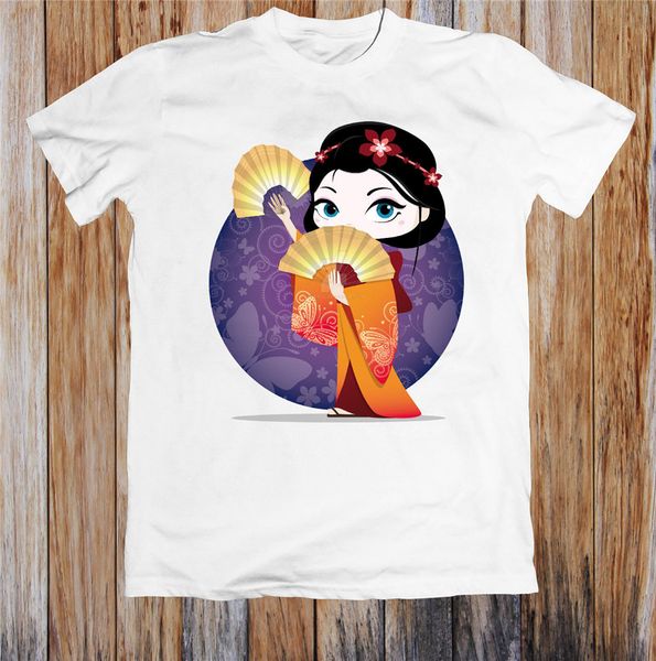 

японские гейши мужская футболка прохладный tops tee shirt новый diy мужчины женщины