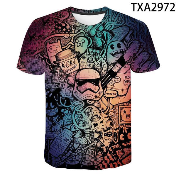 

new boy girl art graffiti cool 3d print shirts aesthetic harajuku comics men clothing