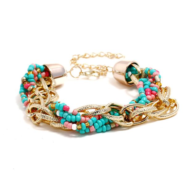 

браслеты bohemian тканые плетеный ручной wrap манжета ручной цепи браслет, Black