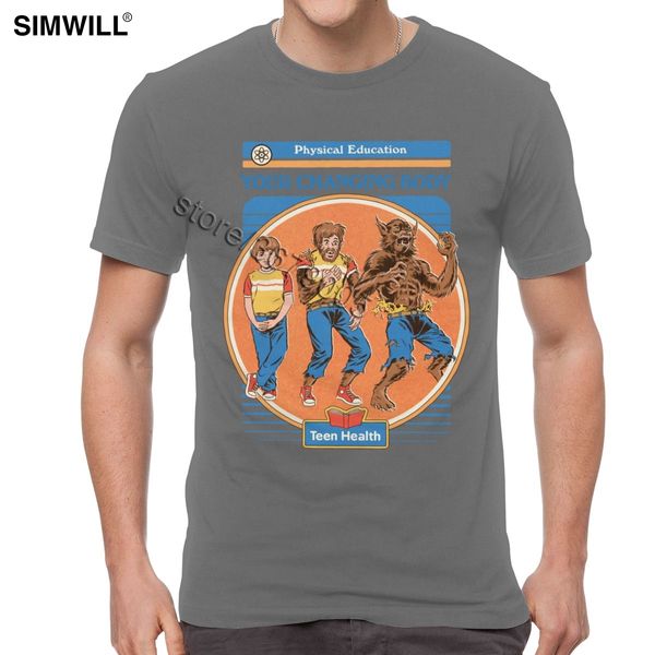 

humor brand new shirt men cotton your changing body t shirt short sleeve funny human evolution monster cool tee cartoon t-shirt