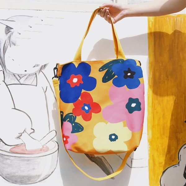 

woman bag fashion lady canvas flower wild zipper shoulder messenger handbag schoudertas dames bags for women 2020 bolso mujer