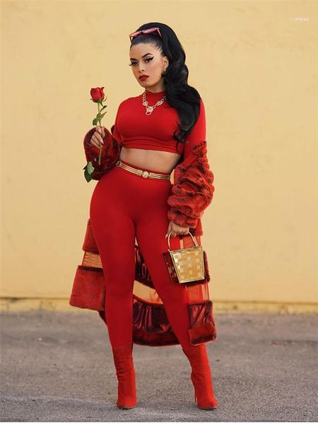 

solid color pencil pnats наборы для женщин сексуальные тонкие 2pcs trucksuits весна дизайнер длинные рукава exposed navel женщины, White