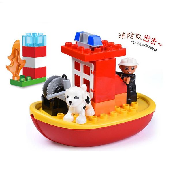 

toy fire compatible firemen for children duploed size diy big duploe city bricks building toys department blocks blocks qylydb mywjqq