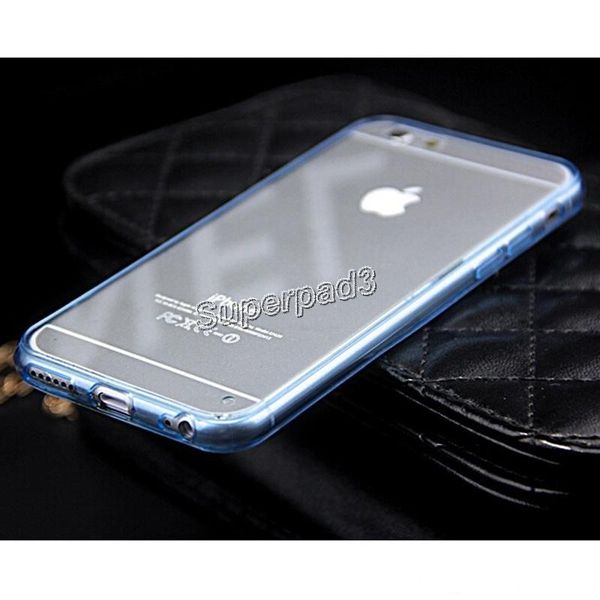 

acrylic ultra-thin soft fitted candy color cover for iphone 6 6s plus case crystal shock-resistant protective cover