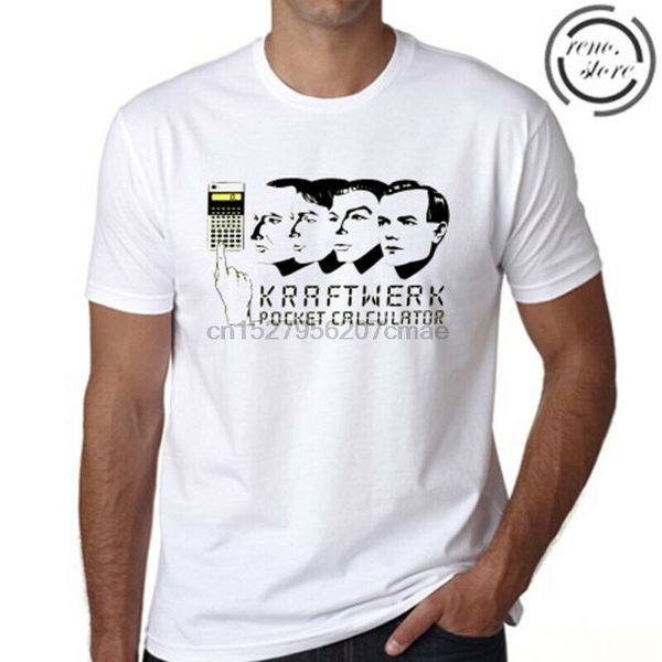 

kraftwerk pocket calculator logo men's white t-shirt size s m l xl 2xl 3xl