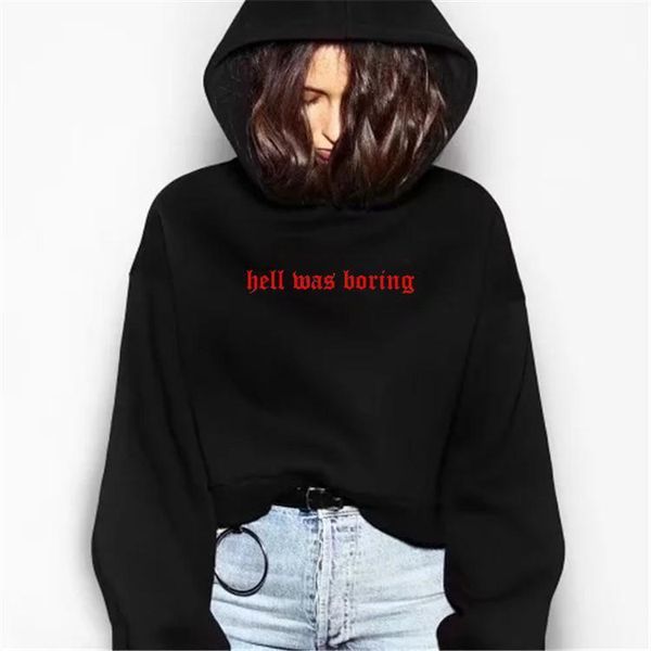 

sugarbaby hell was boring fashion tumblr hoodie long sleeve aesthetic black women spring fashion jumper drop ship