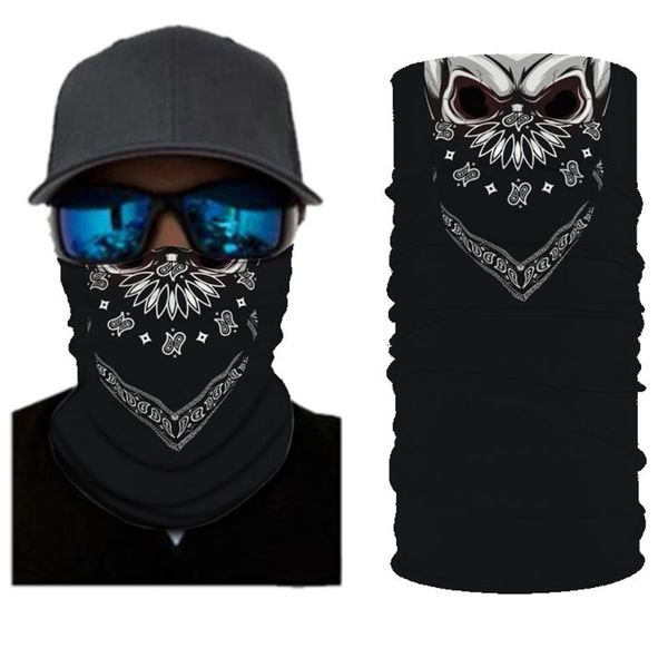 

cycling caps & masks #r30 autumn winter bandana seamless face scarf for men women protective magic turban sunscreen riding windproof bib, Black