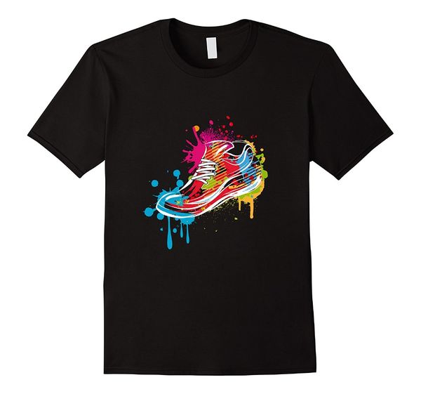 

2019 new summer tee shirt colorful sneaker graffiti t-shirt -unique gift fashion t-shirt