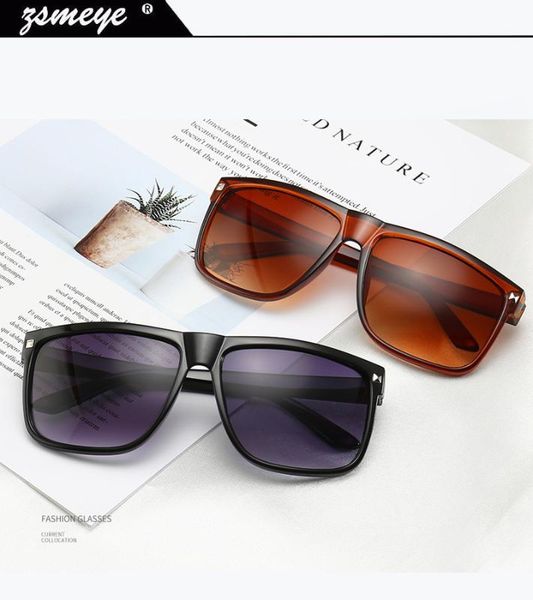 

zsmeye brand 3 colors luxury retro rectangle sunglasses men&women classic retro studded sunglasses eyewear, White;black