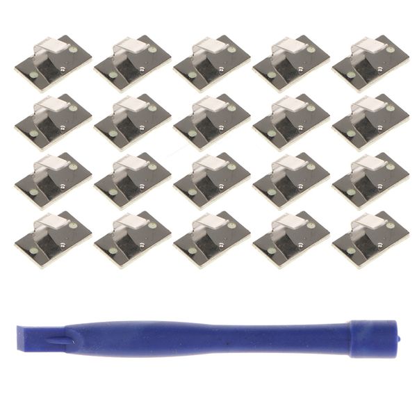 

pack of 20 cable holder mount clips wire tie rectangle cord self-adhesive easy to assemble