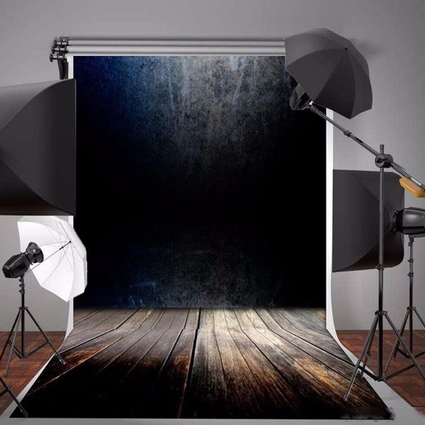 

5x7ft vinyl pgraphy background black grey gradient vintage wood wall floor pgraphy backdrops for p studio props