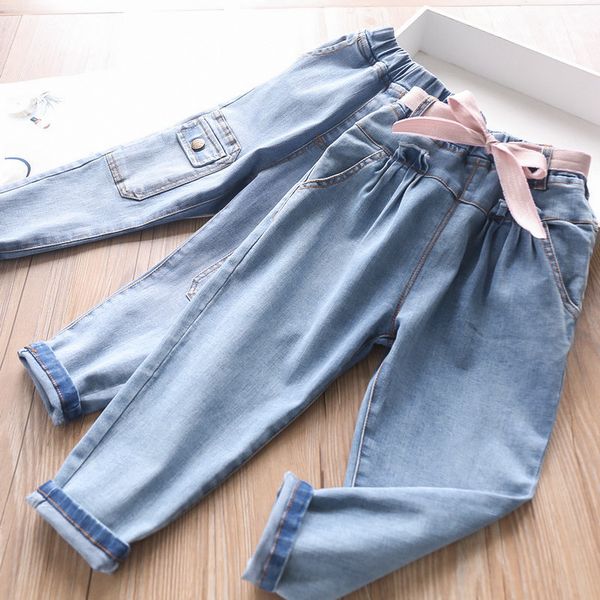 

девочек брюки джинсы детская одежда оптом, Blue