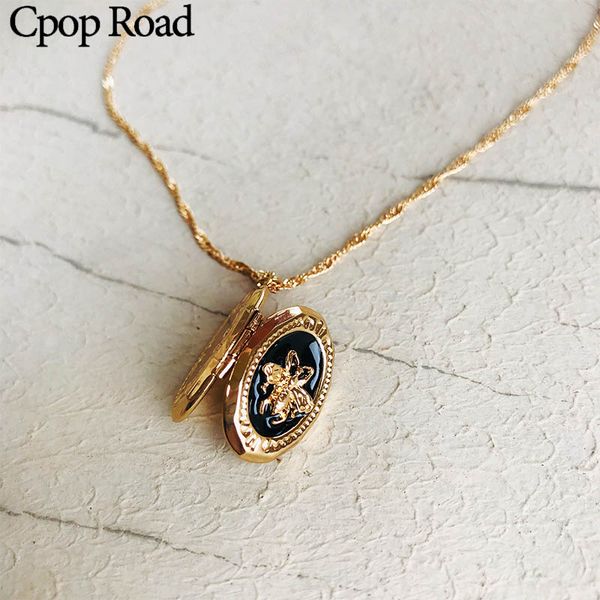 

cpop trendy rose zircon bee pineapple pendant gold chain necklace new personality fashion necklace jewelry accessories girl gift, Silver