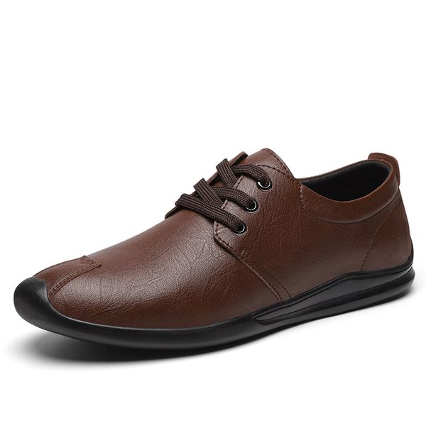 

men leather shoes fashion shoes for men designer casual breathable mens comfort loafers business formal, Black
