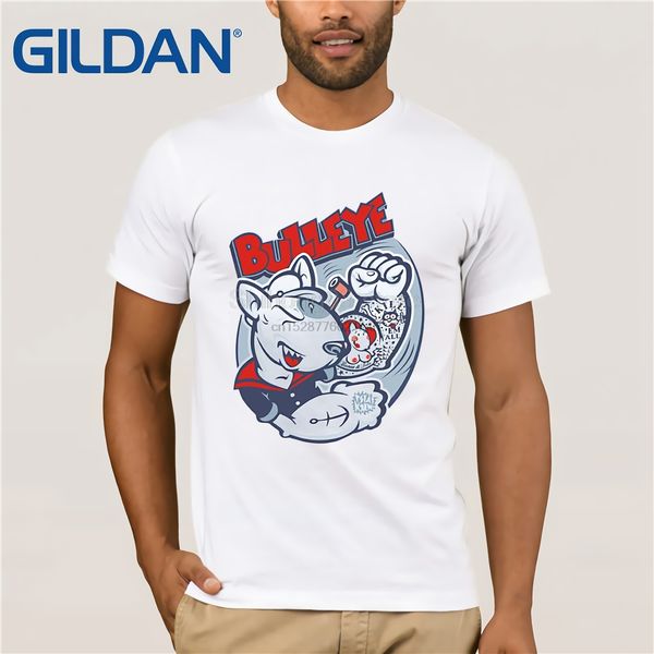 

men bull terrier t-shirt the bulleye hand print white shirt bullterrier lover gift idea psiakrew mens t-shirt