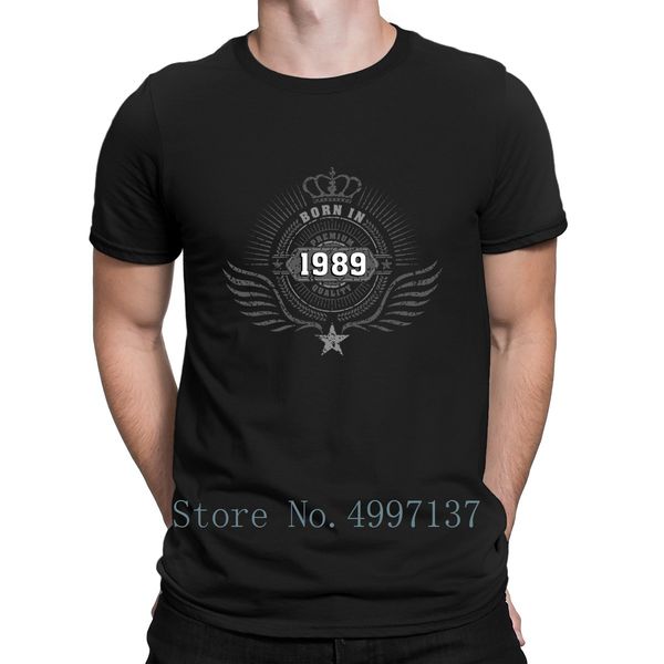 

born in 1989 30th birthday gift t shirt round neck slim spring autumn vintage short sleeve graphic comfortable create shirt