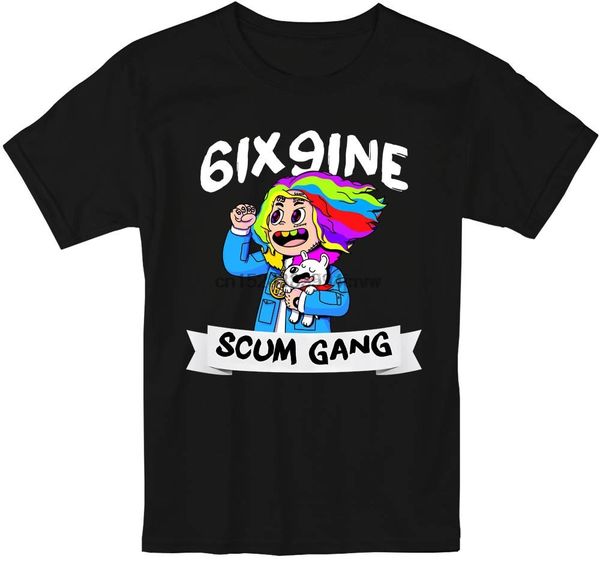 

tekashi 6ix9ine scum gang 69 t shirt s-3xl hip hop rapper six nine lil pump men t-shirt men clothing plus size tee