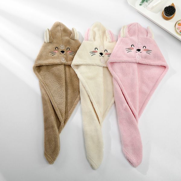 

head hair microfiber coraline anime face quick dry towel wrap for hair bath beach towels bathroom for adults toalla anti arena