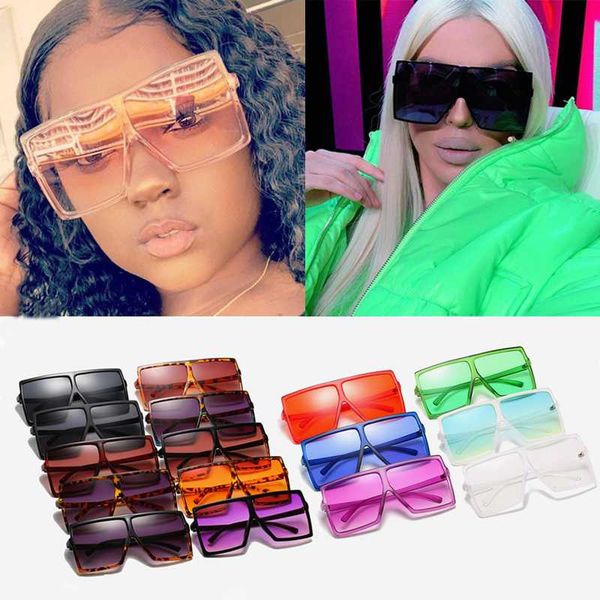 

wholesale 28 colors black pink one piece oversize square sunglasses for women sun glasses female big shades in bulk, White;black