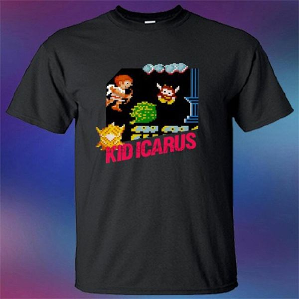 

kid icarus nes ретро действие игры мужчины черная футболка размер s-5xl