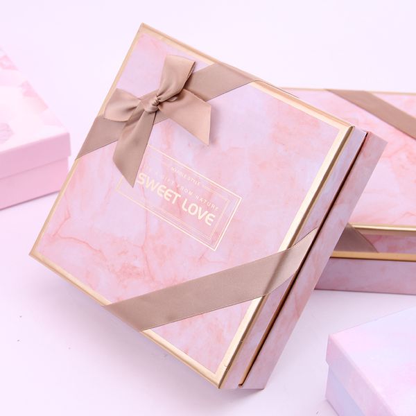 

gift wrap style wedding candies box towel bridesmaid souvenir pink hipster birthday