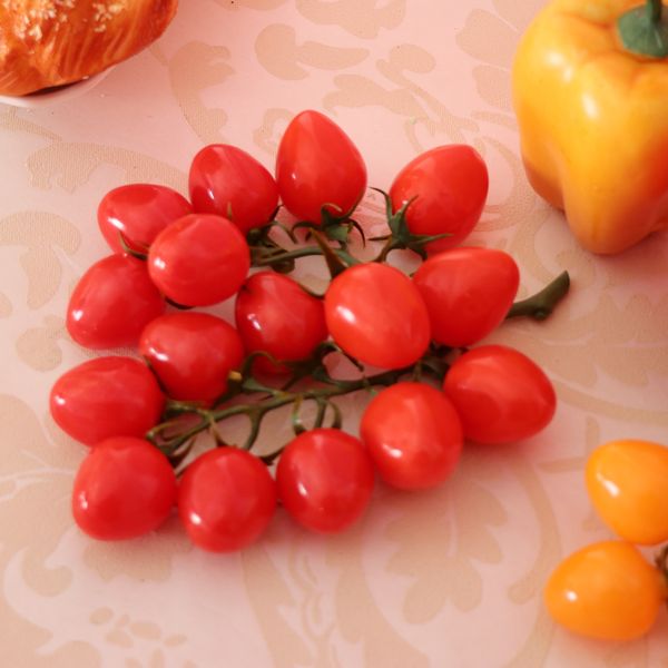 

ornament artificial cherry tomatoes faux realistic fruit decoration food kitchen toy