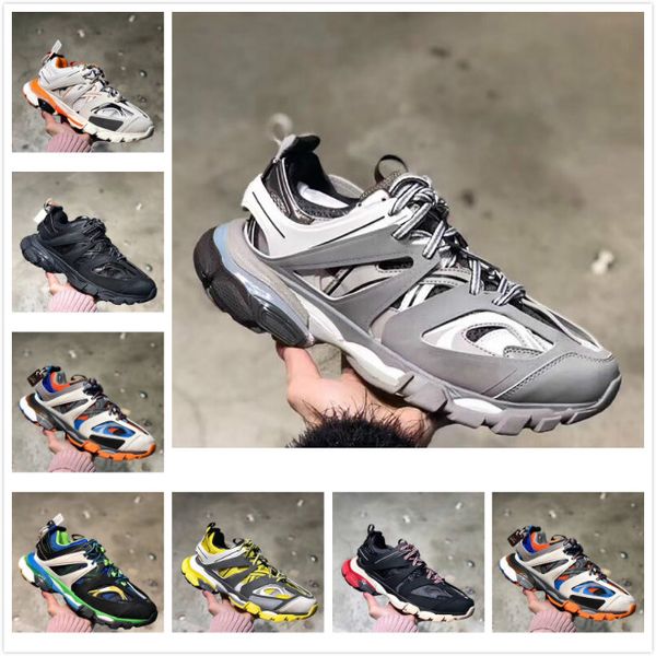 

release 3.0 tess s paris track men gomma maille black for women triple s clunky sneaker casual shoes authentic shoe