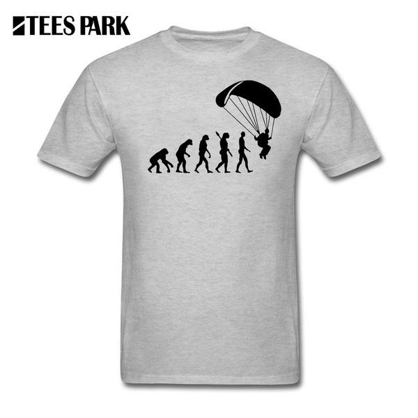

t shirt skydiver paraglider evolution t-shirts parachute men short sleeved clothing printed tee shirts round neck