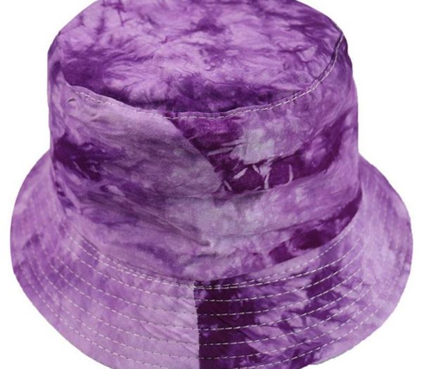 

tie dye bucket hats solid thin cotton fisherman hat female festival summer anti-uv cap beach protect hats, Blue;gray