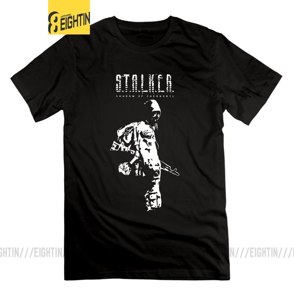 

stalker soc белая тень чернобыля тис мужчины вокруг шеи футболки смешная досуг 6xl с коротким рукавом футболки 100% хлопок