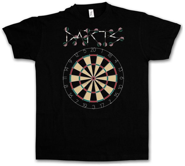 

darts target arrows sport logo t-shirt - dart zielscheibe pfeile profi shirt 100% cotton tee shirt wholesale tee