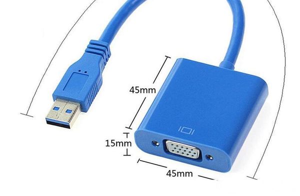 

1080p usb3.0 to vga transfer line without driving computer to projector line