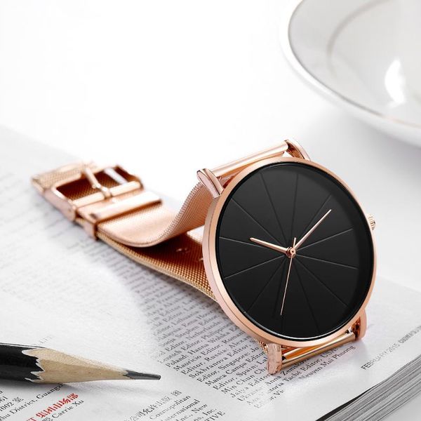 

2020 simple no digital mesh belt men's watch europe america selling fashion male watch waterproof charm quartz wrist clock, Slivery;brown
