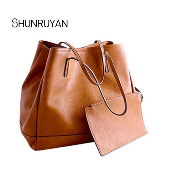 

shunruyan 2020 новый 2 комплекта женщин сумки повседневные сумки tote плеча сумки кошелек марка коммуникатор дамы сумка элегантные дамы